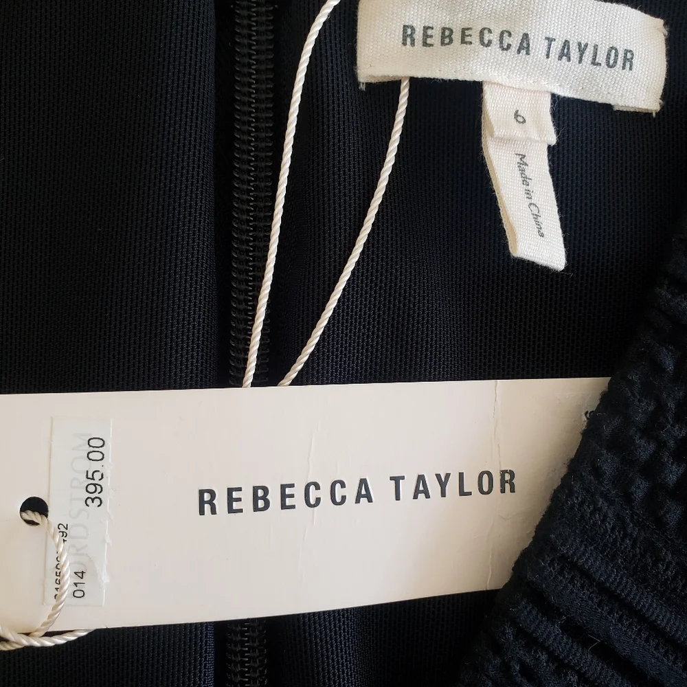 Rebecca Taylor NWT Size 6 Fit & Flare Black Dress - Picture 5 of 5